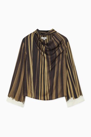COS Frauen Bluse Mit Trompe-L'œil-Effekt in Braun