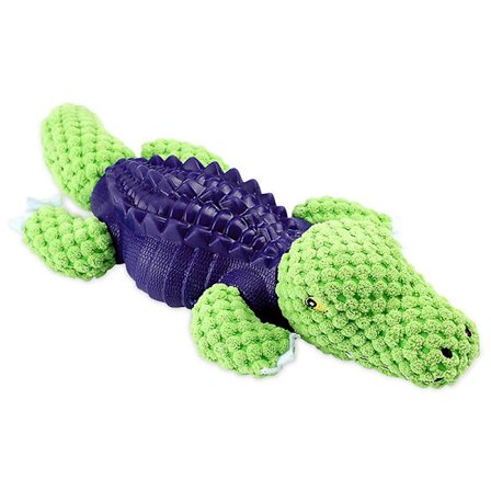 WABJTAM Valp Hund Tuggleksaker, Valp Interaktiv Pipig Slitstark Plysch Hund Tuggleksak, Oförstörbar Giftfri Gummi Pussel Hundleksaker för Stora/Små 