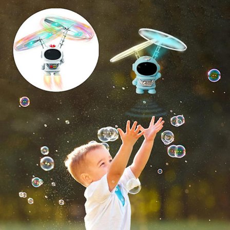 Astronaut Flygande Leksaker Infraröd Induktion Handkontroll Magisk Mini Drone Helikopter Med Ljus Barnleksak Present [DmS]