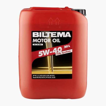 Helsyntetisk motorolja 5W-40 ACEA A3/B3 A3/B4 20 liter