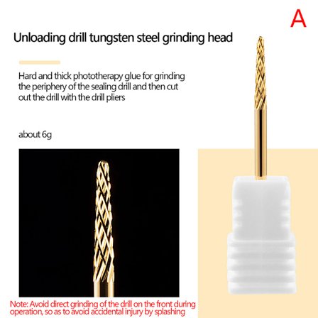 1 ST Tungsten Carbide spikborrkrona Akryl spikfräsning ter Ma