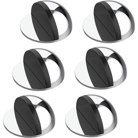 Dørstop, 6 stk. dørstop krombelagt gulvdørstopper,