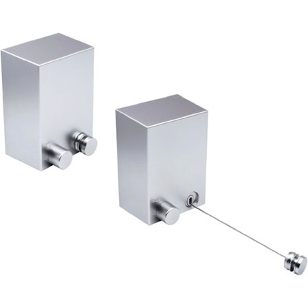 2 stk. sammenklappelige tørresnore 4,2 m udendørs vægtørresnor, tørrestativ vasketøjssnor til altan, have, badeværelse og vaskerum, sølv