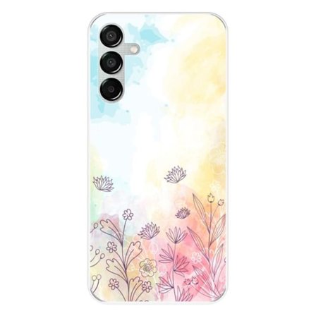 Coque Silikontryckt - 1001 Coques - Galaxy M15 5G - Blommönster Akvarell - Optimal Skydd - Mjuk