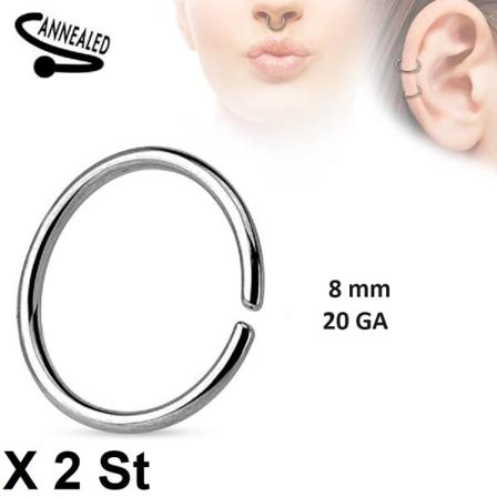 REA___REA__2 Piercingring 20GA(0,8mm) i annealed 316L stål