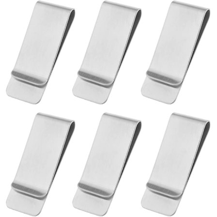Metal Pengeclips Slank Minimalistisk Tegnebog Kontanter Sedler Clips Kreditkort Klemme Rustfrit Stål Brev Dokumentholder