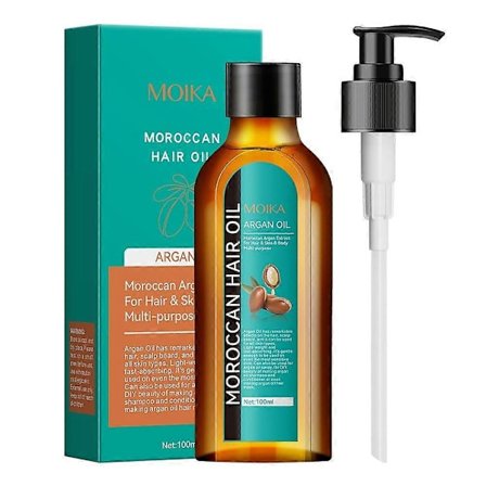 Moroccan Oil 100 ml, Marokkansk hårolie, Nærende hårolie for glattere, skinnende hår, Perfekt hår til mænd og kvinder