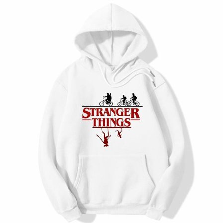 Stranger Things Hættetrøje | Trykt sweatshirt | Afslappet unisex fanbeklædning*XXL*hvid hvid XXL hvid XXL hvid XXL
