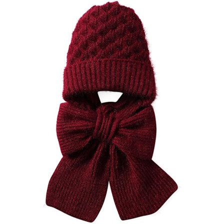 Varmt Strikket Halstørklæde Hat Combo Til Kvinder Vinter Ørebeskyttelse Moderigtig Beanie Hue