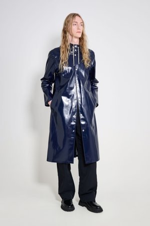 Stockholm Long Opal Raincoat Navy