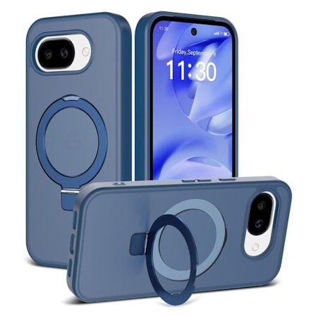 Google Pixel 10a Silicone MagSafe Case Ring Holder - Blue