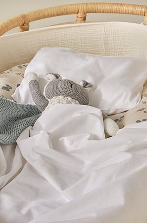 Jotex - Baby Påslakanset Vagn/vagga Ekologisk Vit ZACK - Köp Barnpåslakan & örngott hos Jotex