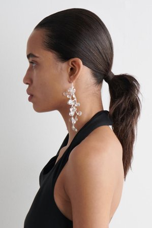 COS Women's Cascading Earrings in Silver-coloured
