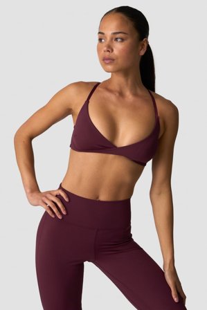 ICANIWILL - Nimble Twist Sports Bra Dark Mahogany - Dame - ICIW