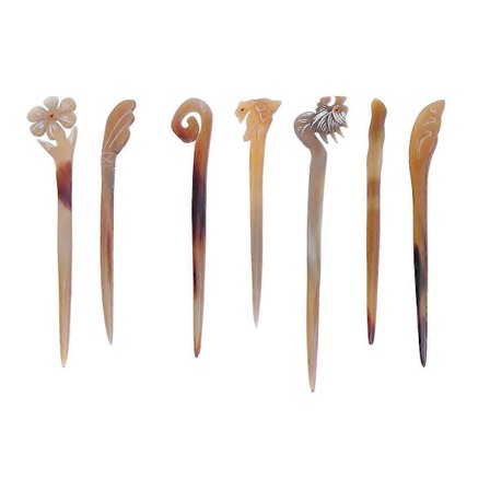 Oksehorn Vintage Hårpind Hårnål til Hårstyling 7 stk. Dekorativ [HK]