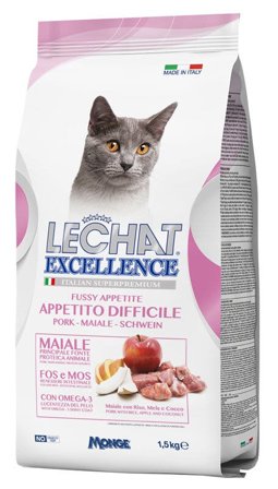 LeChat Excellence Appetito Difficile Cibo Secco Maiale Per Gatti