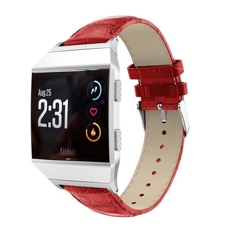 Fitbit Ionic Krokodil designat klockband - Röd