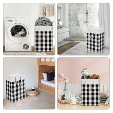 Stor tvättkorg med lock och handtag - Tvättkorg för sovrum