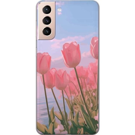 Mobilskal till Samsung Galaxy S21 med Rosa Tulpaner