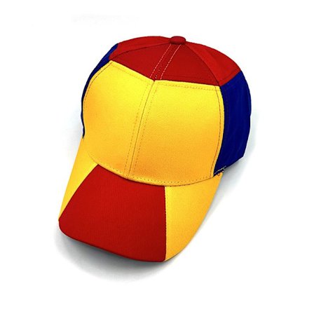 Värikäs jalkapalloaiheinen baseball-lippis, vuoden 2026 MM-kisojen baseball-lippis, punainen