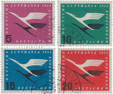 Tyskland 1955 - MICHEL 205-208 - Stemplet