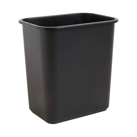 Plassbesparende søppelbøtte | Passer under skrivebordet | Små, trange rom på kontor, kjøkken, hjemmekontoret, sovesal | Enkel å rengjøre | Svart