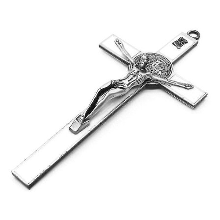 Kyrkliga Relikvier Jesus På Korset Väggkors Antik Hemkapell Dekoration (1st-vit)