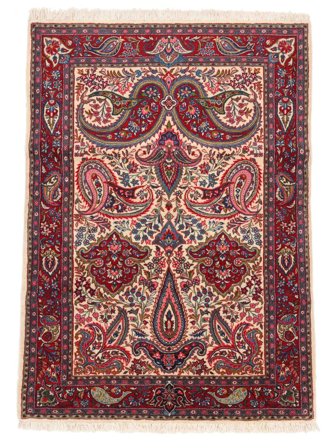 Sarough Teppich Handgeknüpft 104X147 Dunkelrot/Schwarz Persien