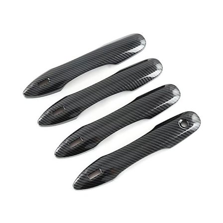 Carbon Fiber Abs Dørhåndtak Cap Sticker Cover Trim Car Styling Passer for Bz4x Pro 2022