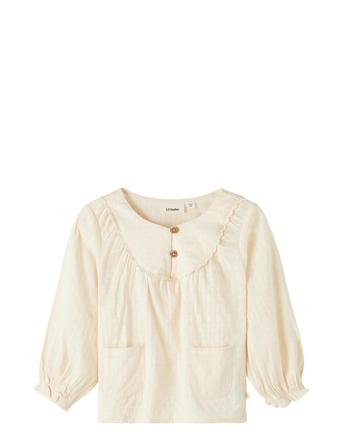 Nmfkaia Ls Loose Shirt Lil Cream Lil'Atelier