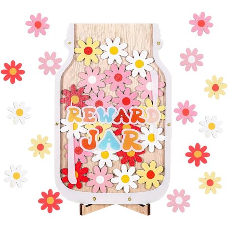 Blomster Belønningskrukke til Studerende, magnetisk adfærdsskema til klasseværelset & hjemmet – ideel til pligter, ansvarlighedssporing og positiv