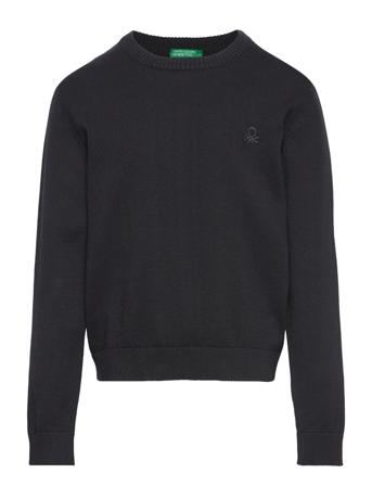 Crewneck Jersey Tops Sweatshirts & Hoodies Sweatshirts Black United Colors Of Benetton