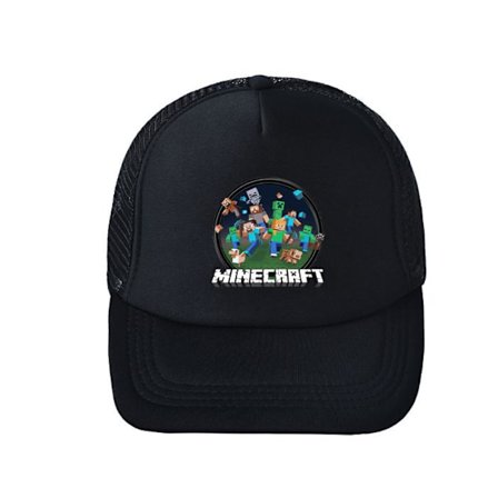 Minecraft-caps for menn og kvinner, sommer, sol, baseballcaps, utendørs, mesh, sport, casual—max