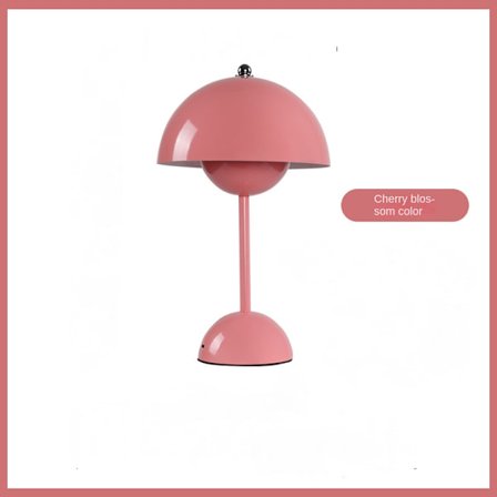 Bordslampa, Ögonvänlig LED-bordslampa med blomkruka, portabel för skola, rosa[qb]