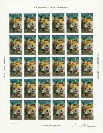 Grønland - Julemærkeark 2006 - Utakket øvre marginal - Ubrugt eller foldet