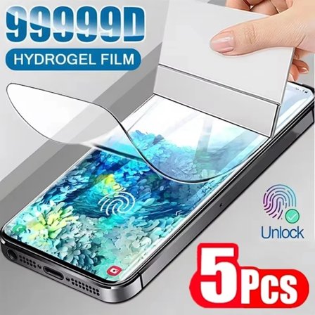 NNBILI 5-pack Hydrogel Film för Samsung Galaxy S21 S22 S20 S23 S24 Ultra S10 S9 S8 Plus FE Note 20 10 9 Plus Skärmskydd
