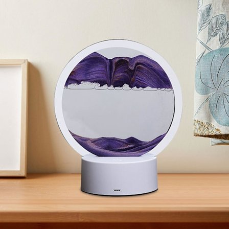 3D Flydende Sandkunst, 7,87in 360 Roterende Timeglas Dekoration