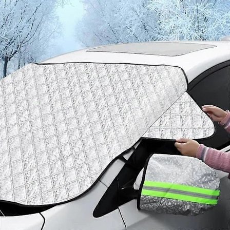 Vinter Bil Rudebeskytter Til Peugeot 3008 301 307 308 4007 4008 407 408 5008 508 Foldbar 147 X 100 CM Sne Frost Sol (FMY)
