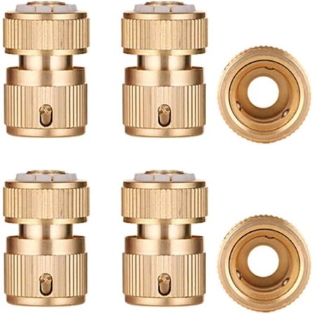 Stycke Mässing Trädgårdsslang Koppling Snabbkoppling 1/2" Vattenslang Koppling Vattenpassageanordning