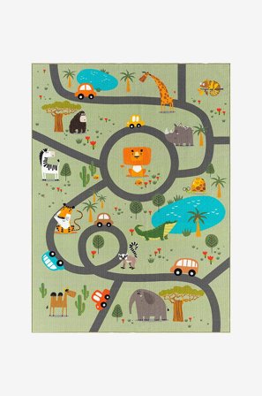 KM Home - Barneteppe Play - Grønn - Barnetepper - 160X230 - Fra Homeroom