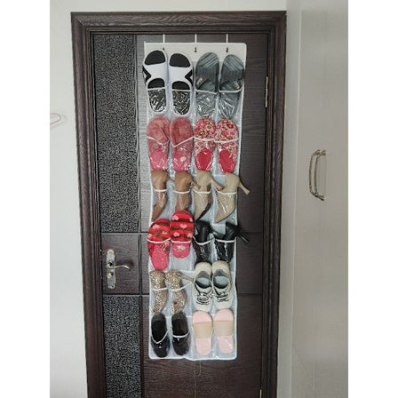 24 håndtak gjennomsiktige sko oppbevaringsposer dør sammenleggbar sko