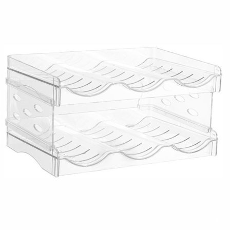 Gjennomsiktig oppbevaringsstativ for vannflaske Stablebar vannflaske