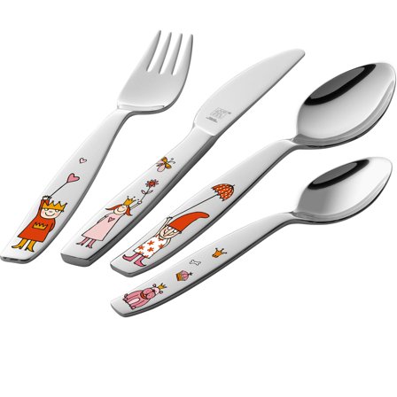 Zwilling Prinsessa Emilie lastenaterimet 4 osaa, ruostumatonta terästä