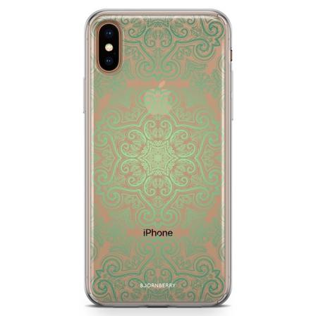 Bjornberry Hybrid Skal iPhone Xs Max - Grön Retromönster