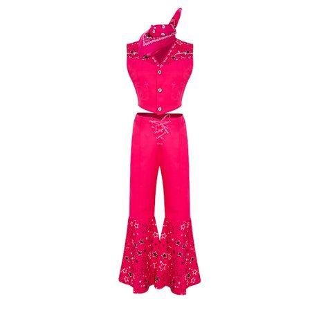 Mub- Fitspi Live Version Movie Cosplay Clothing Popular Film And Television Roles Cosplay Clothes Pink Jumpsuit Suit Barbie suit G