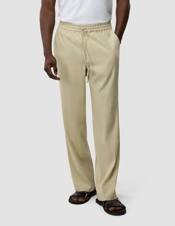 Shaping New Tomorrow - Refined Linen Pants - Soft Sand - Herre - 28/28