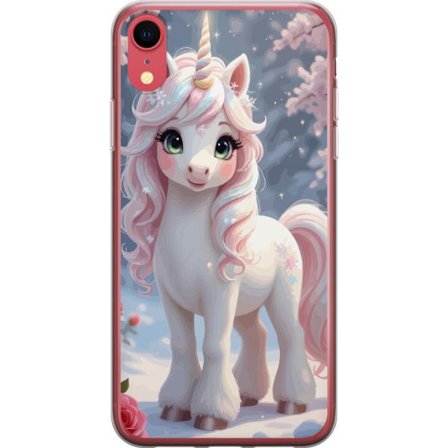 Kompatibel Mobilcover til Apple iPhone XR Minimalistisk glitchtypografi med teksten cute but psycho i neonlignende farveeffekt