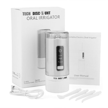 Elektrisk tandrengörare - TD - Bärbar - 230 ML - 1200 mAh - Autonomi 20-30 dagar