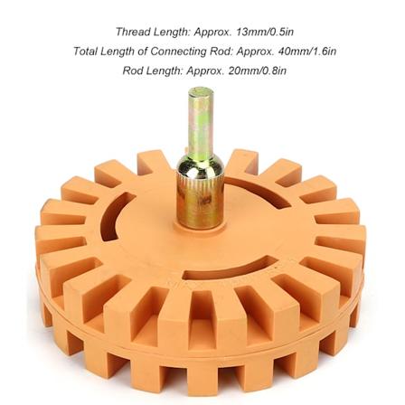 4 tum Gummislipningshjul Dekalfilm Limborttagare Pneumatisk Dekal Färg Rengöringsdisk 25 mm Diameter