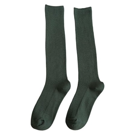 1 Par Kvinders Lange Strømper Bløde Høj Elasticitet Ensfarvet Tyk Anti-slip Varme Casual Stribet Struktur Kvinders Strømper Vinter Tilbehør